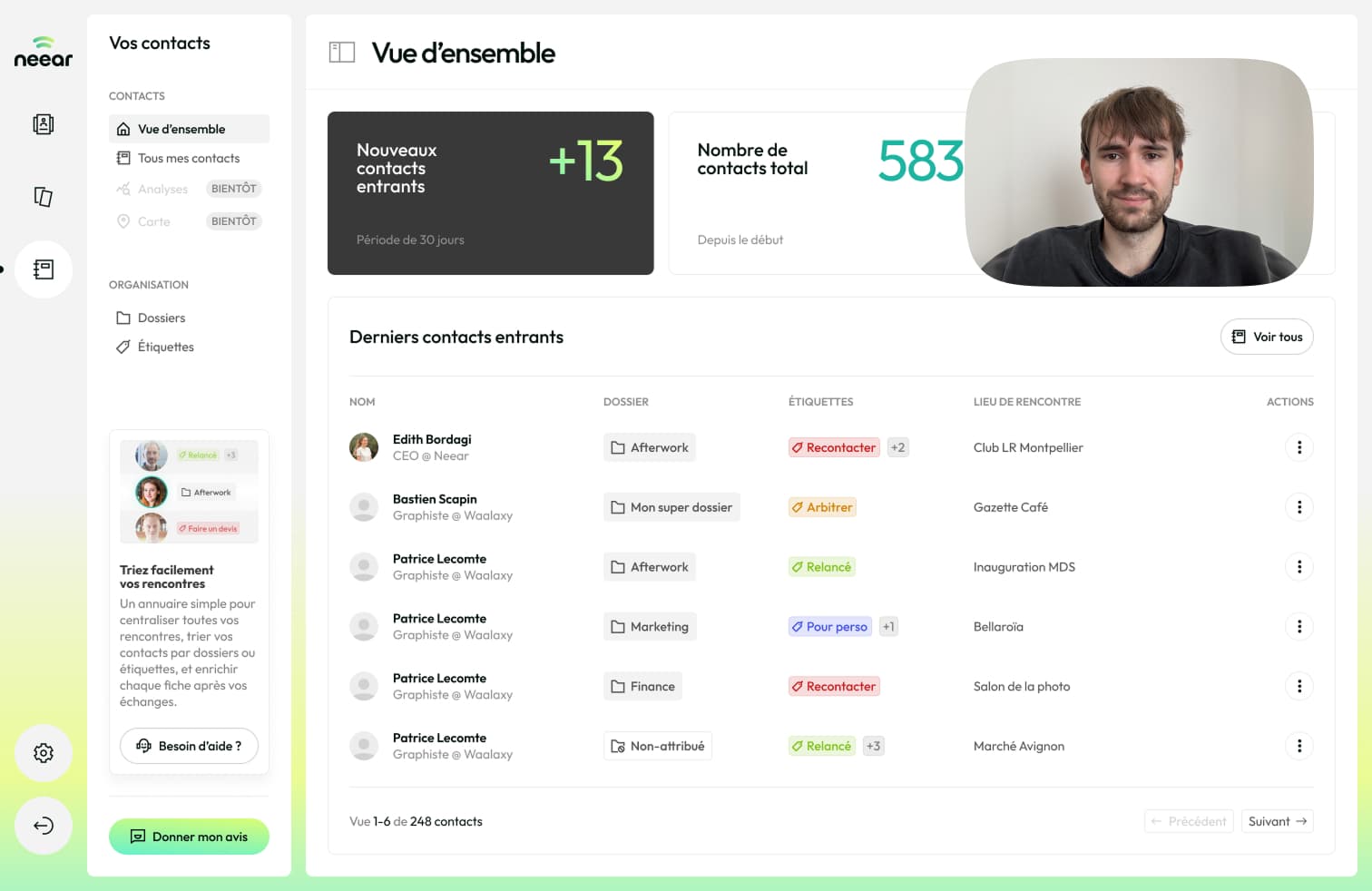 Présentation de la plateforme Neear